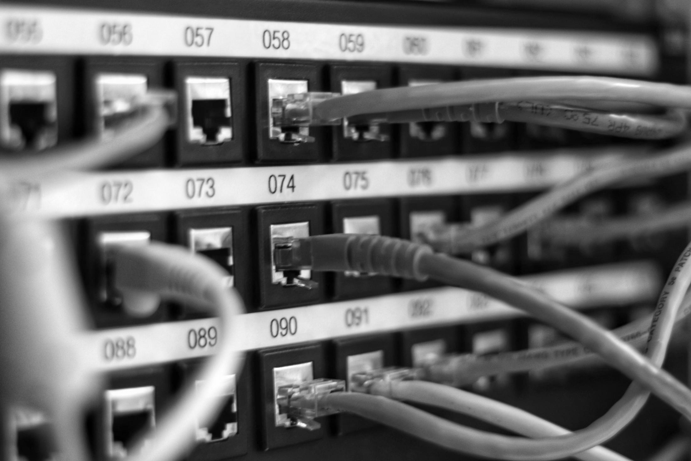 Structured cabling and switching in a data hall